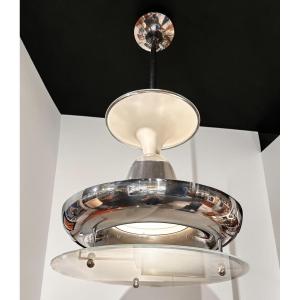 Modernist Art Deco Chandelier, Belgium, Circa 1930